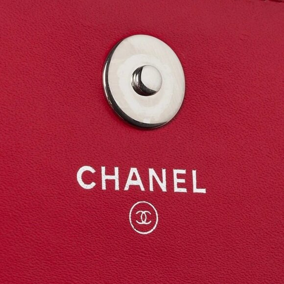 Chanel Dark Pink Quilted Patent Leather Boy WOC Clutch Bag - Picture 10 of 13